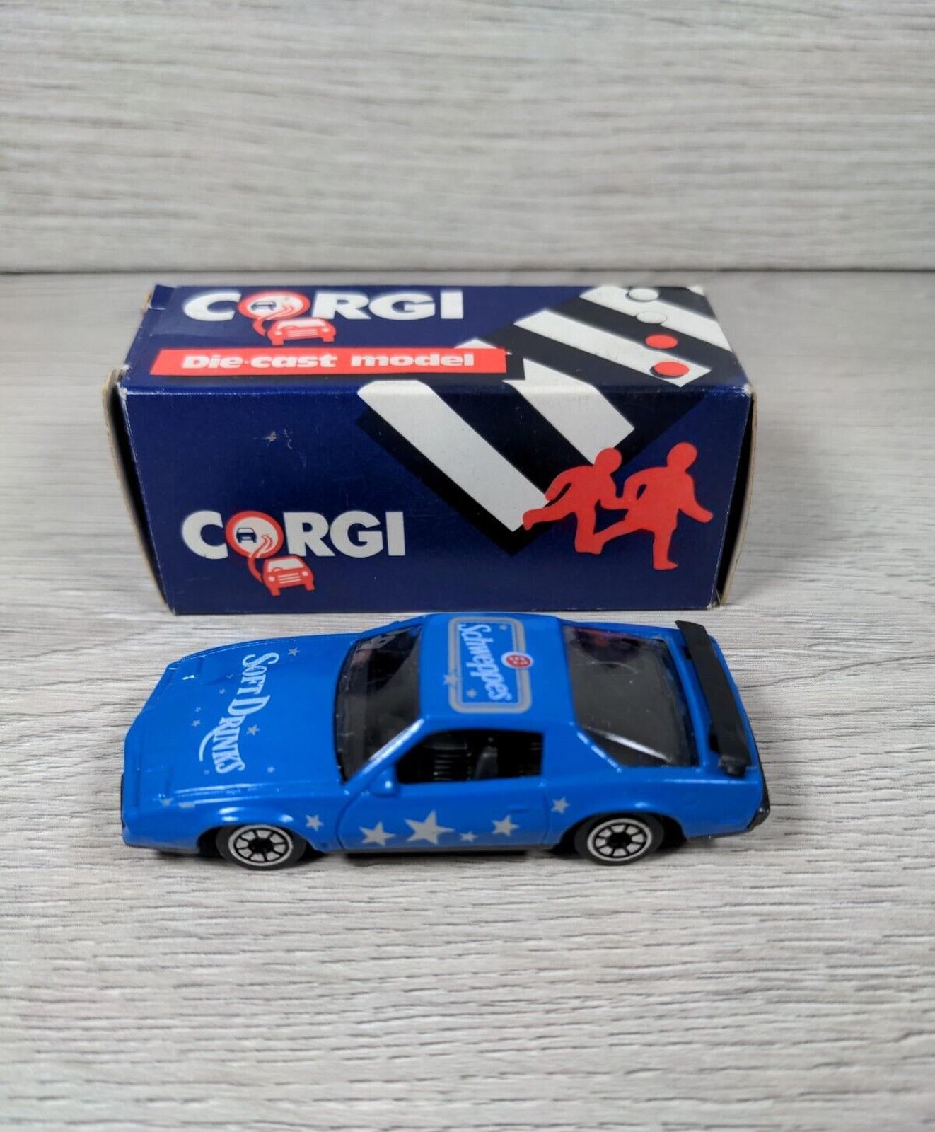 Corgi Toys Die-Cast Model Car Pontiac Firebird 1:64 Scale Vintage 1985