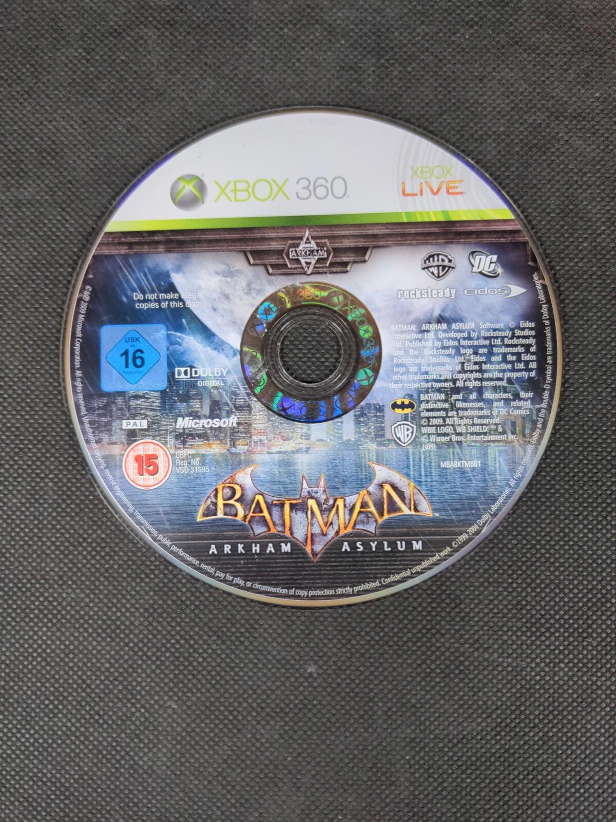 Batman Arkham Asylum Xbox 360 Game + Manual Tested & Working