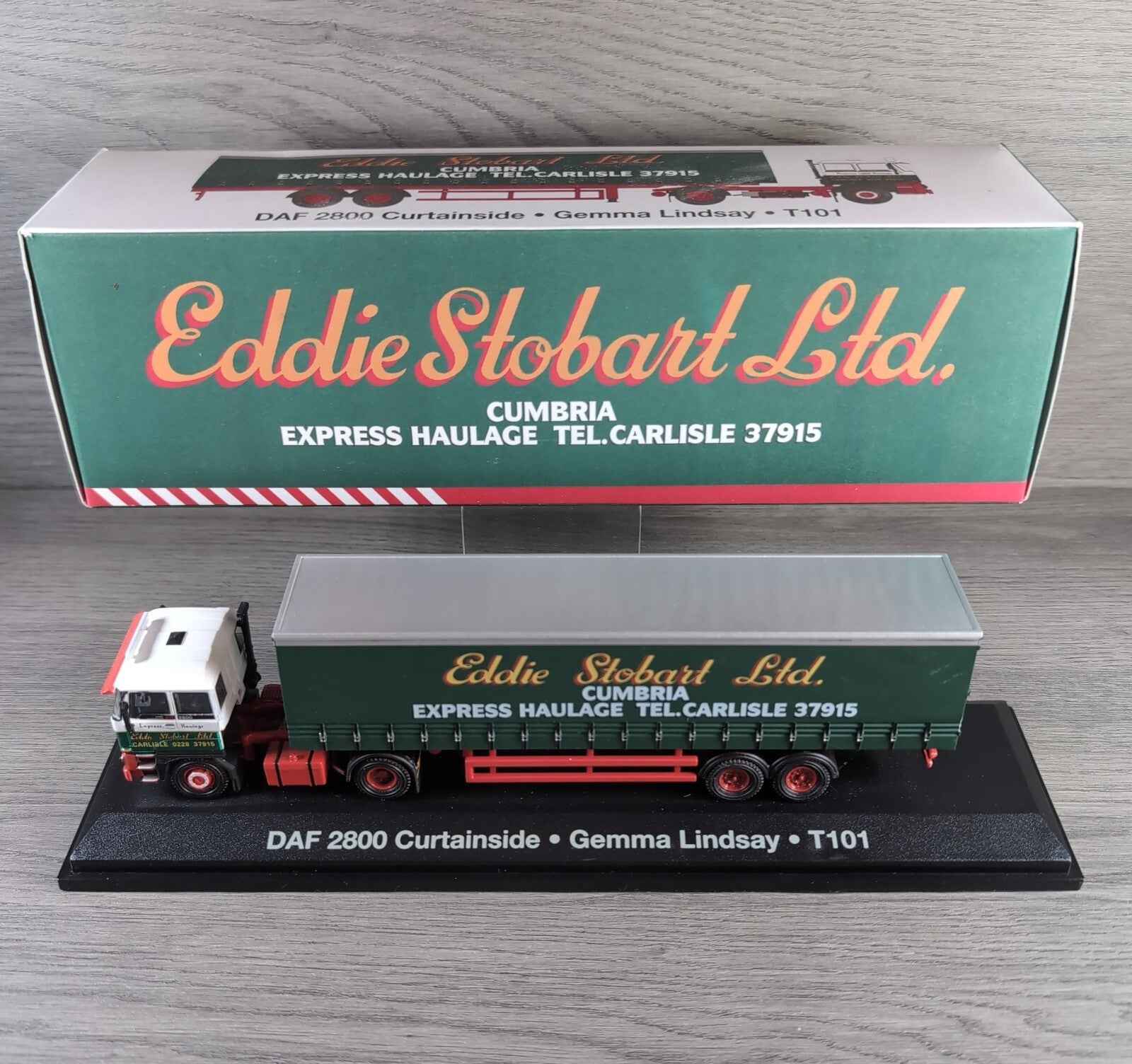 Atlas Editions Eddie Stobart Daf 2800 Curtainside Gemma Lindsay T101 1:76 Scale