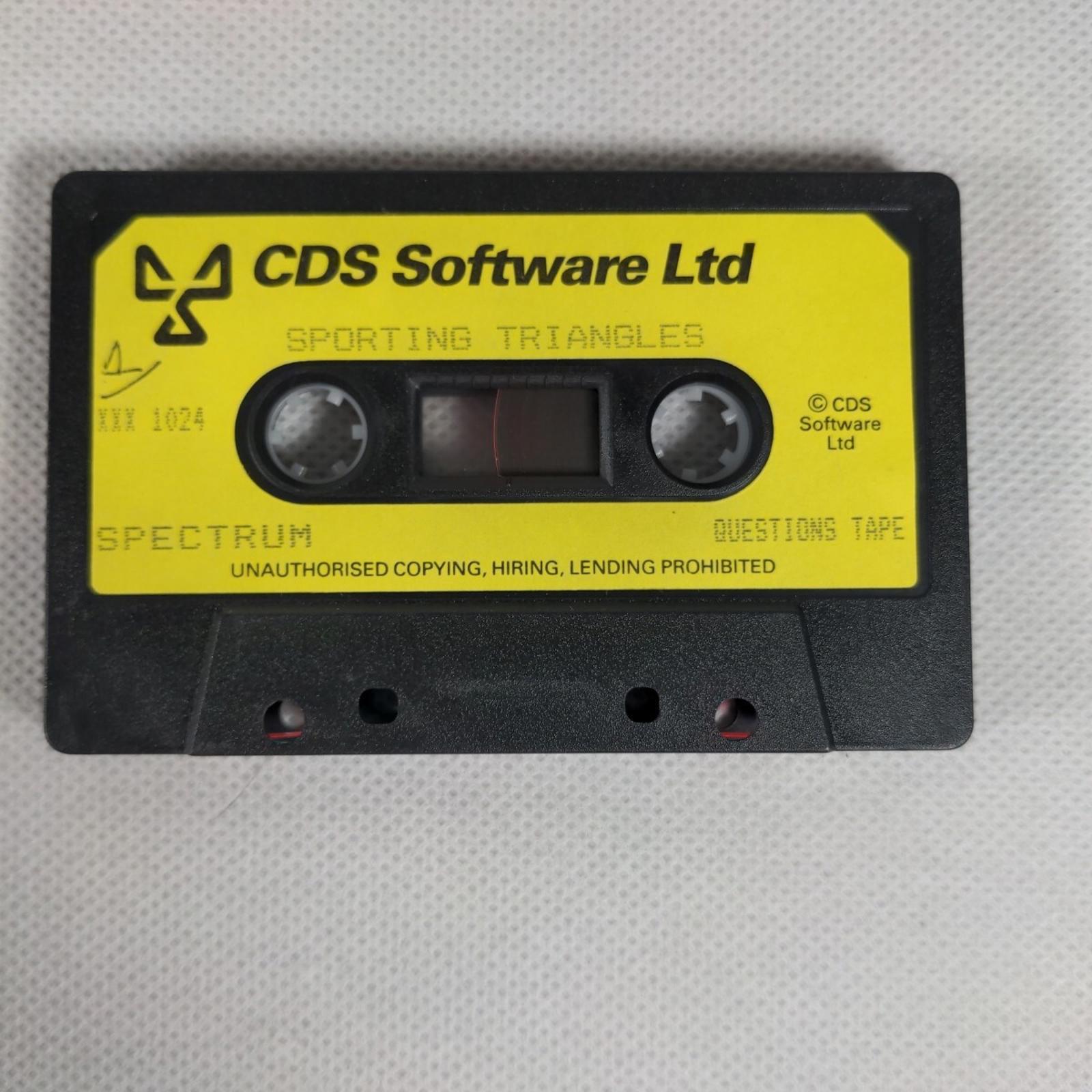 Sporting Triangles ZX Spectrum 48K 128K Game Cassette Tested & Working