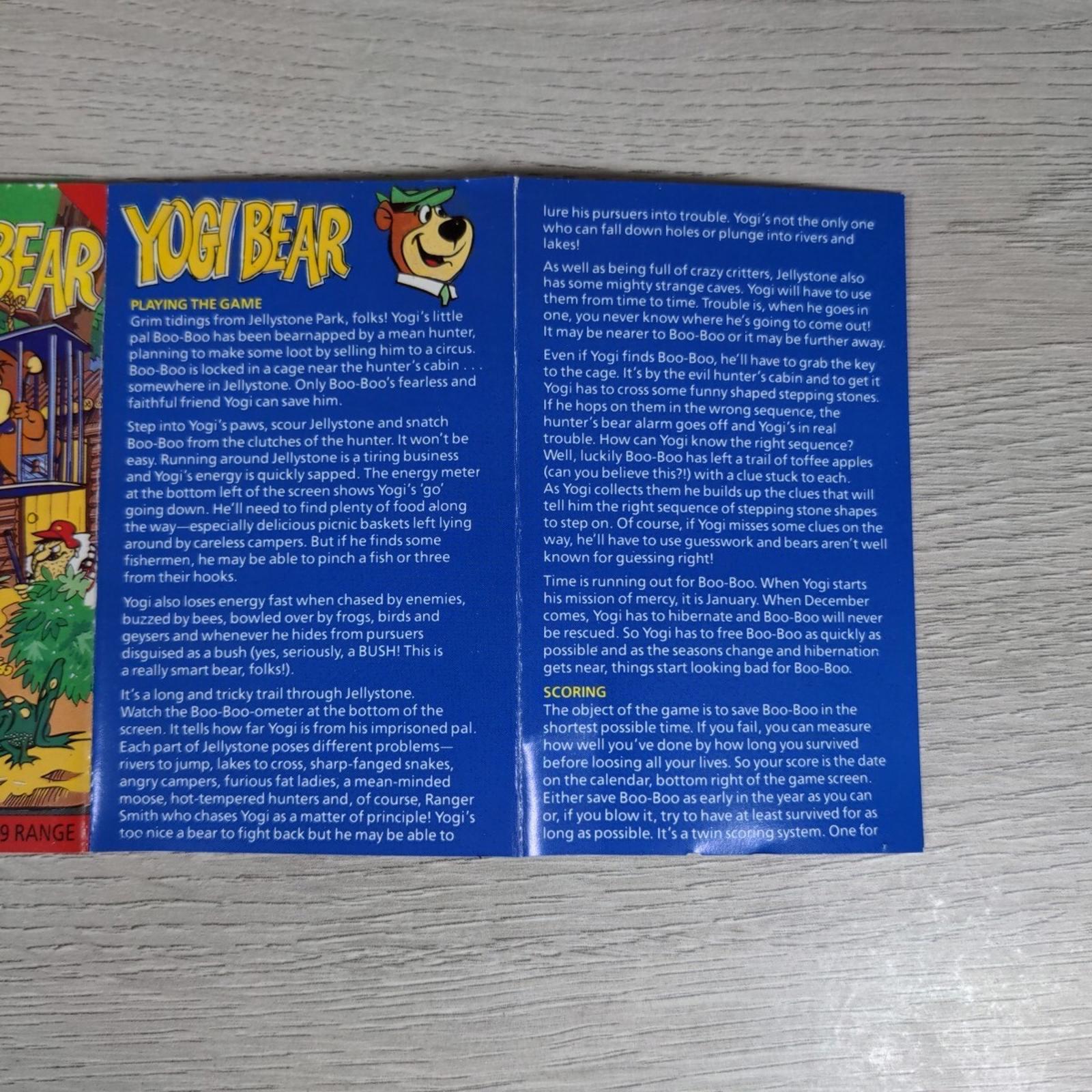 Yogi Bear Commodore 64 C64 Game Cassette Tested & Working