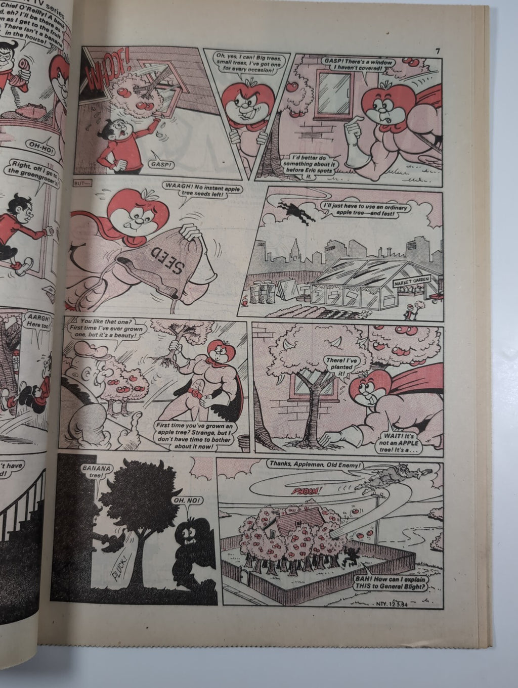 Nutty Comic Featuring Bananaman Issue No. 222 12th May 1984 Vintage Retro Comic