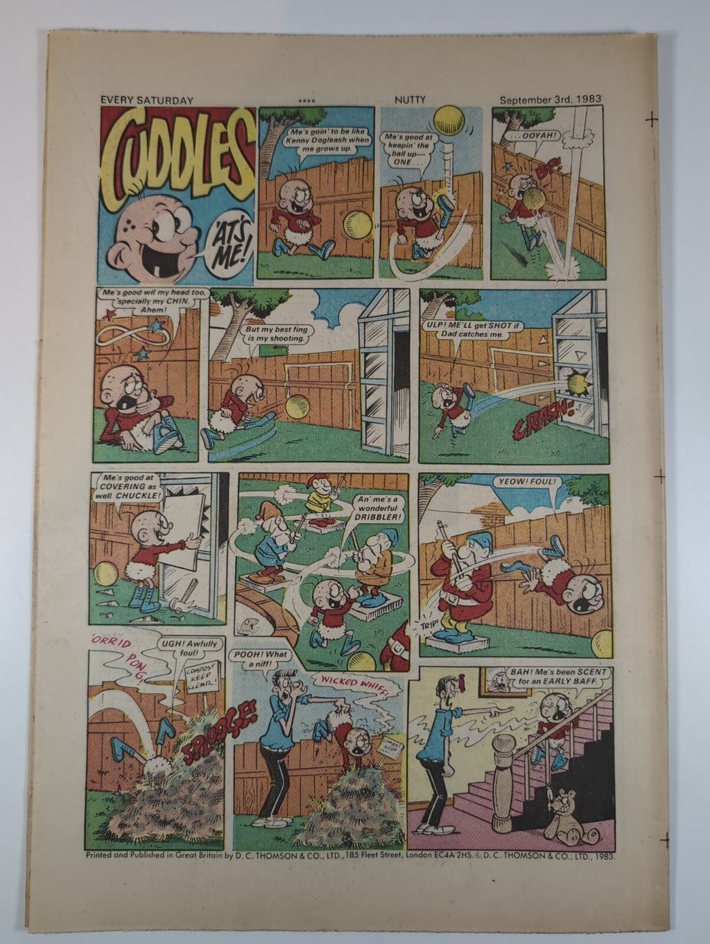 Nutty Comic Featuring Bananaman Issue No. 186 Sept 3rd 1983 Vintage Retro Comic