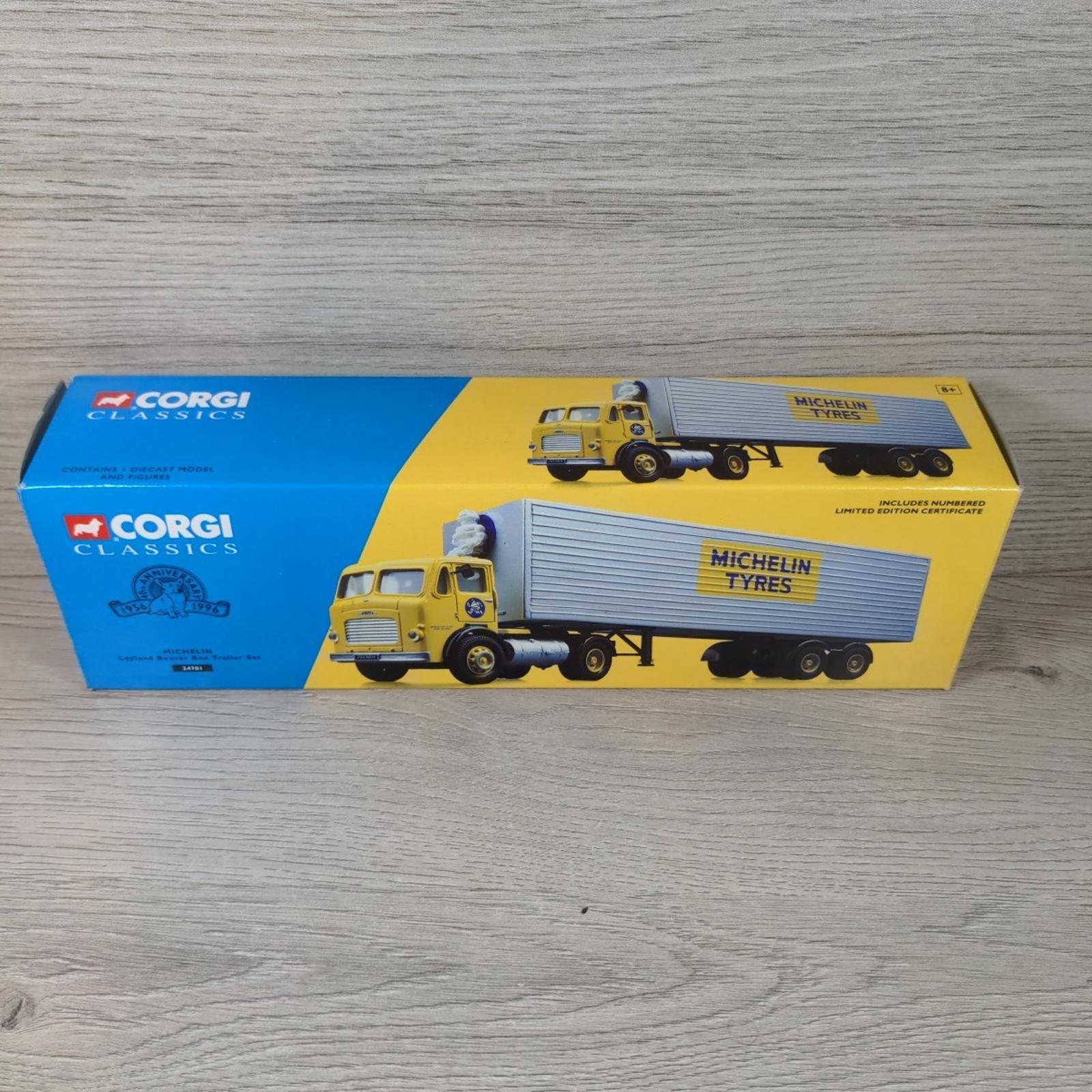Corgi Classics 24701 Michelin Leyland Beaver Box Trailer Set Die-Cast Model