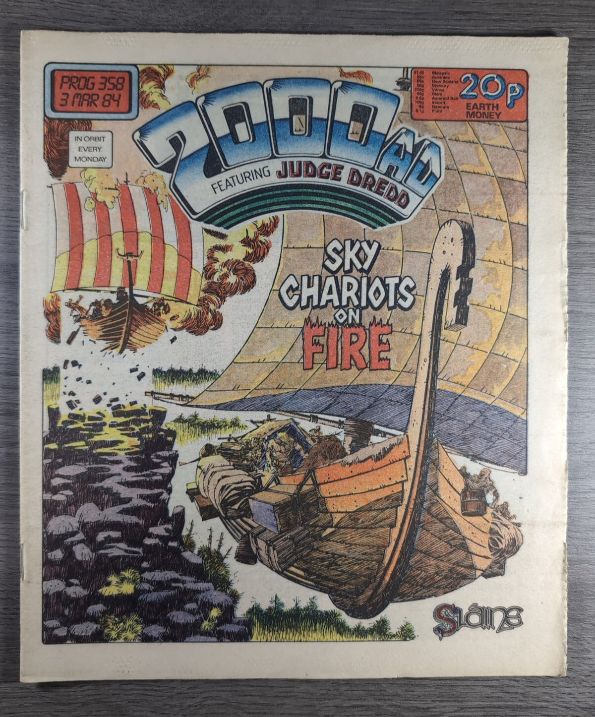 2000AD Prog 358 Featuring Judge Dredd Comic 3rd March 1984 Vintage Retro Comic