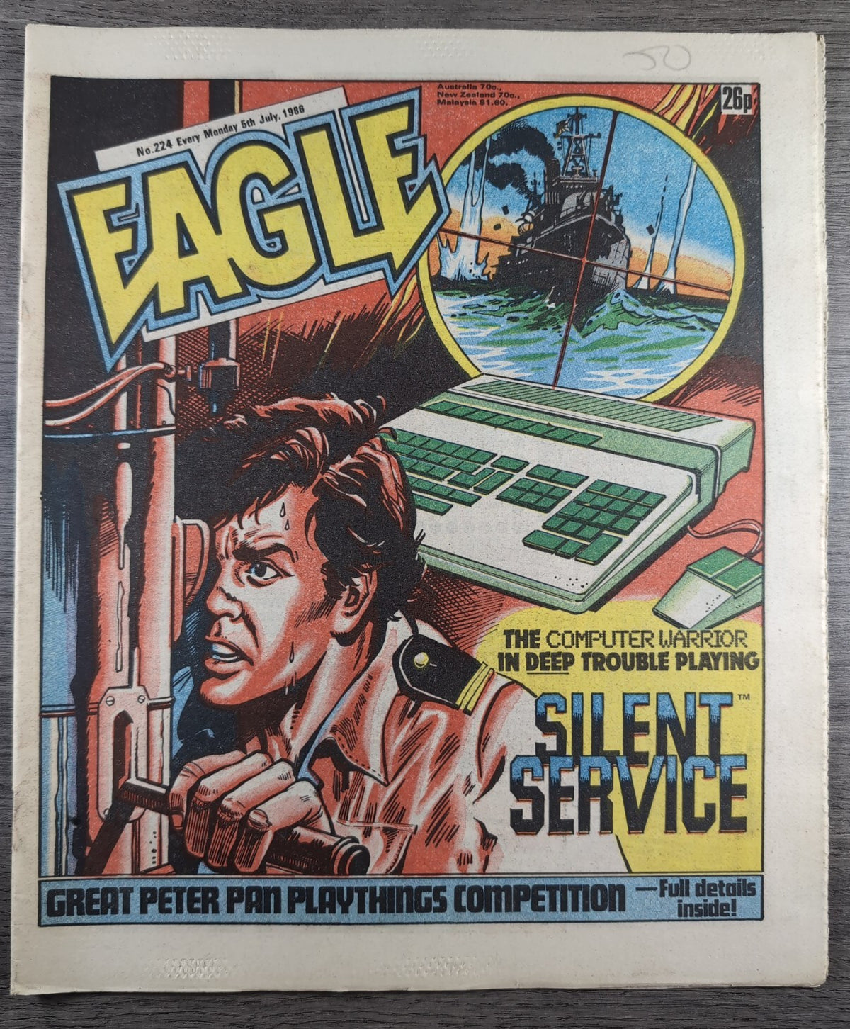 Eagle Comic Issue No. 224 5th July 1986 Vintage Retro UK Comic