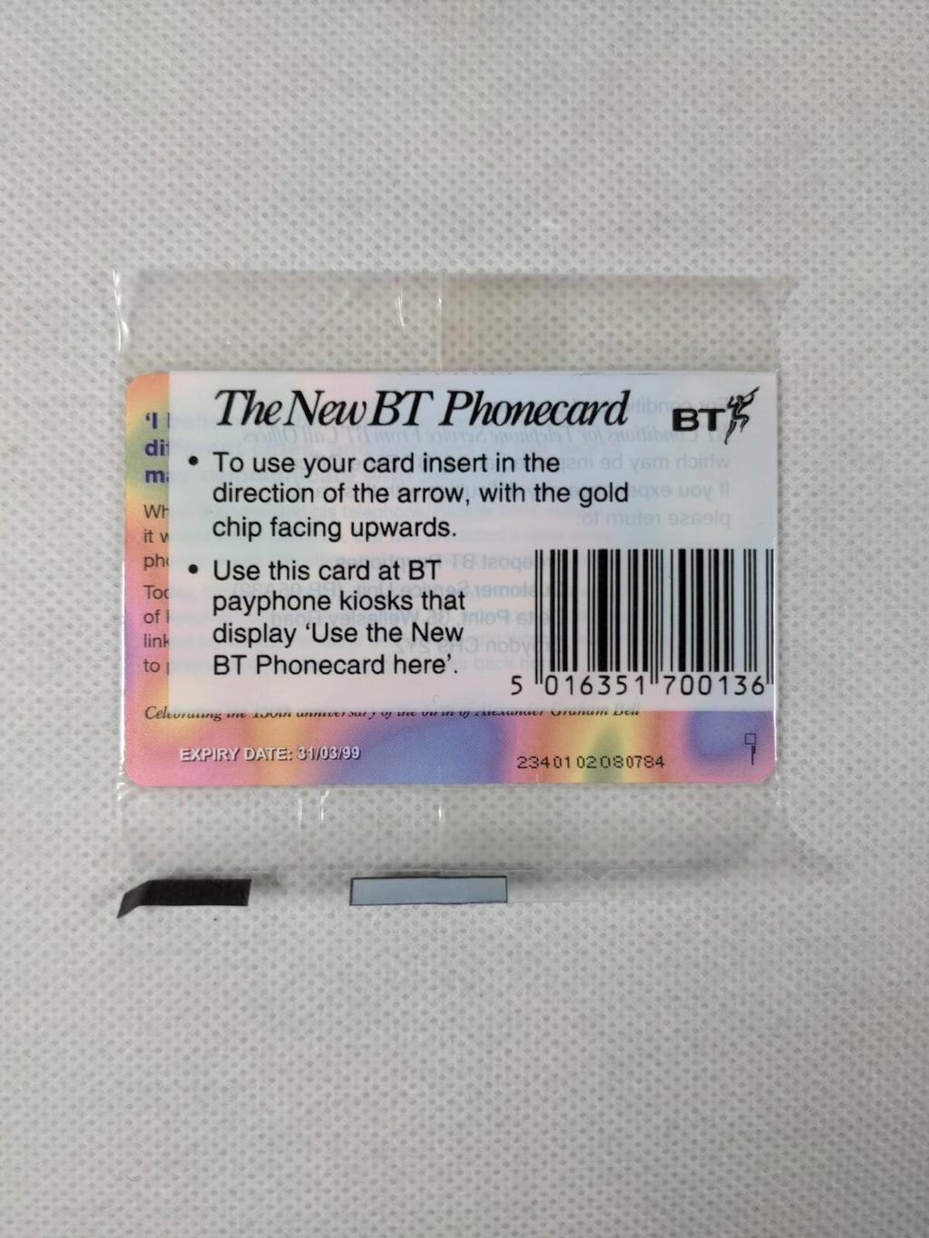 BT Phone Card  Special Edition Unused Vintage £2 Chip Phonecard Unopened Sealed - Retrorama UK
