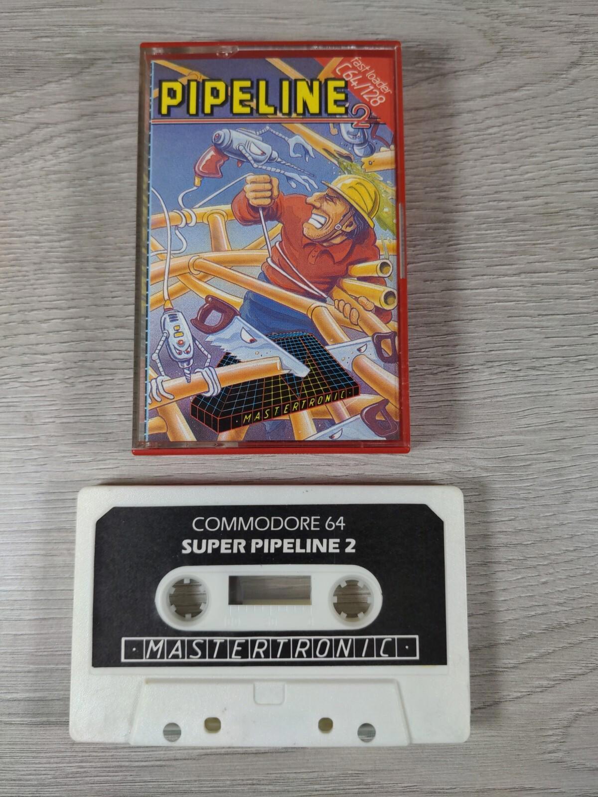 Super Pipeline 2 Commodore 64 C64 Game Cassette Mastertronic Tested & Working