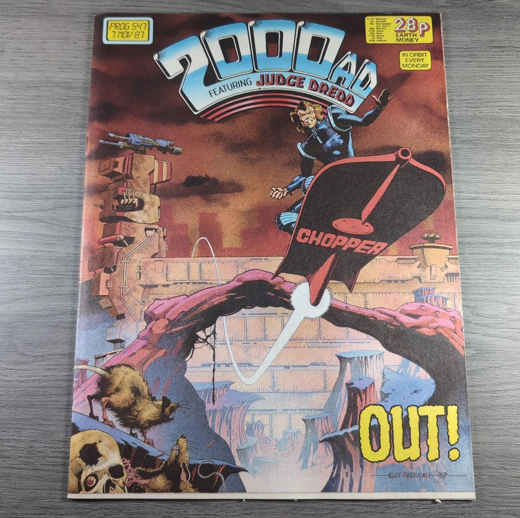 2000AD Prog 547 Featuring Judge Dredd 7th November 1987 Vintage Comic