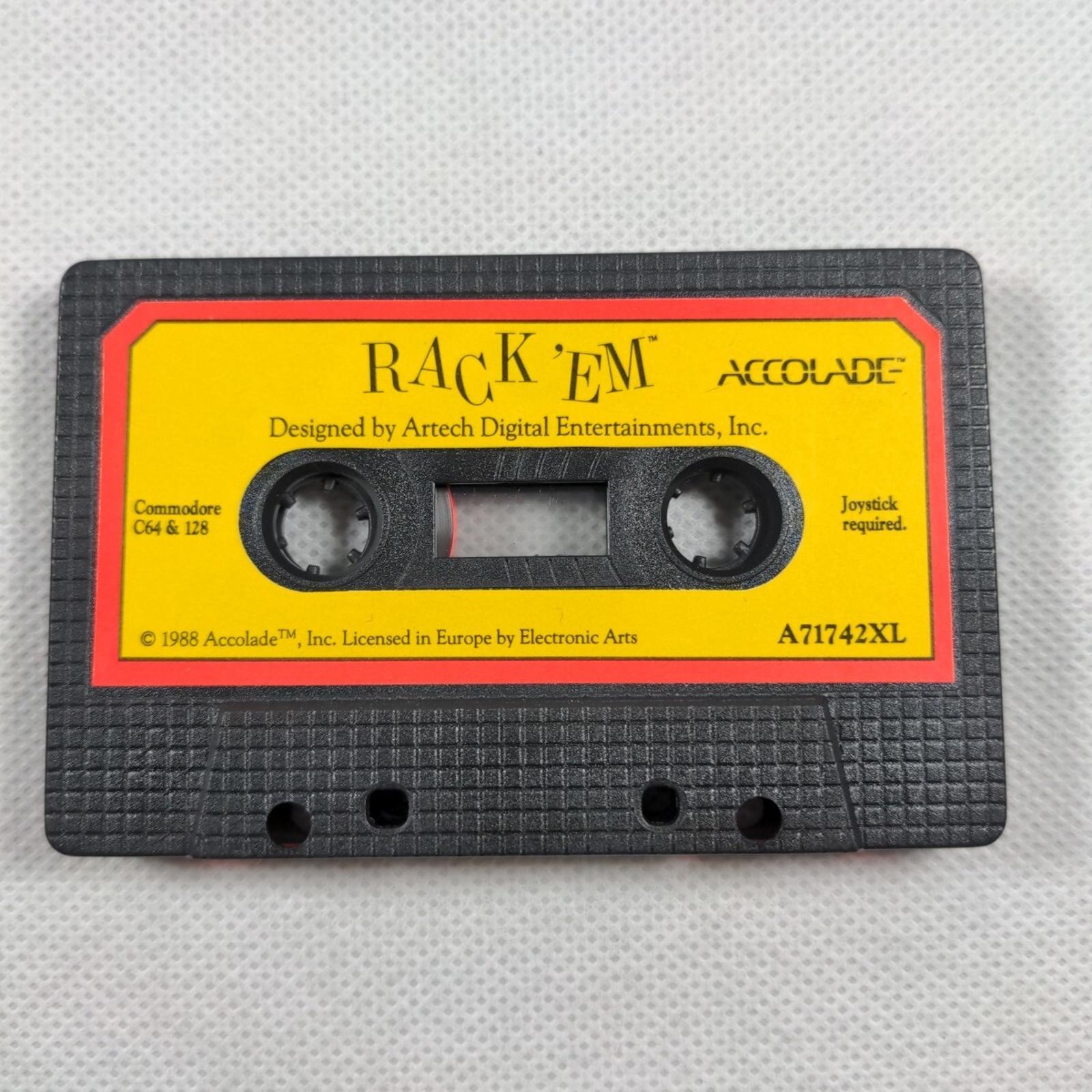 Rack Em Commodore 64 C64 Game Cassette Only Tested & Working - Retrorama UK