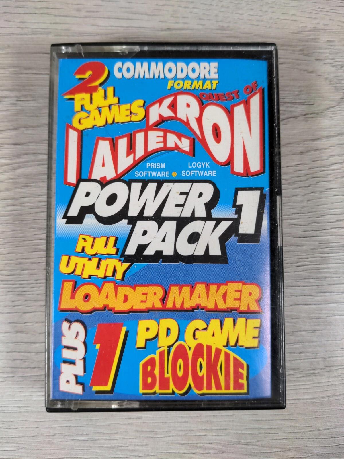 Power Pack 1 Tape 37 Alien Kron Commodore 64 C64 Game Cassette Tested & Working