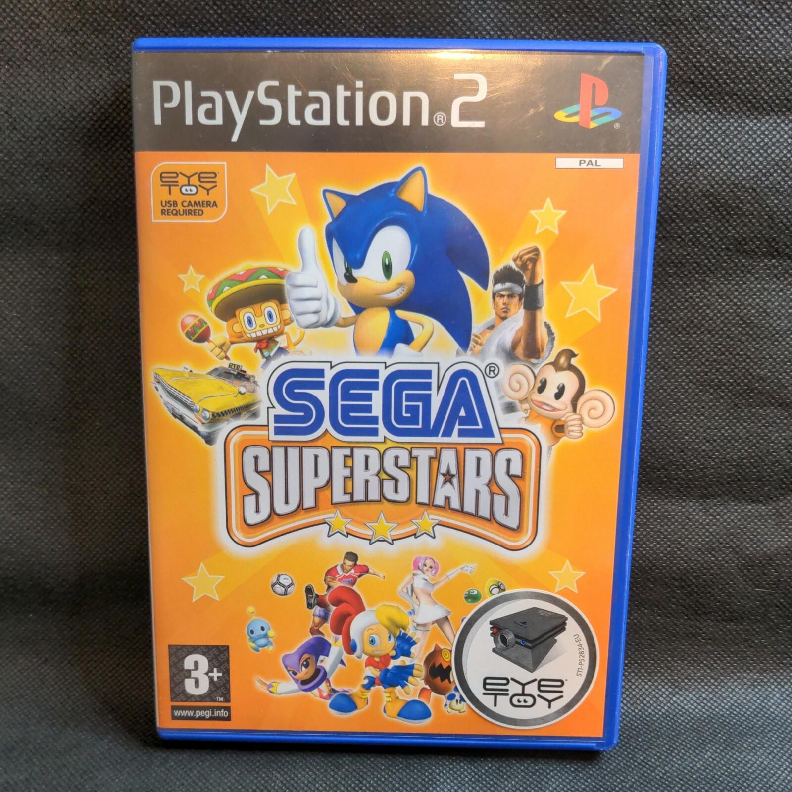Sega Superstars Playstation 2 PS2 Game Pal Requires Eye Toy Very Good Condition