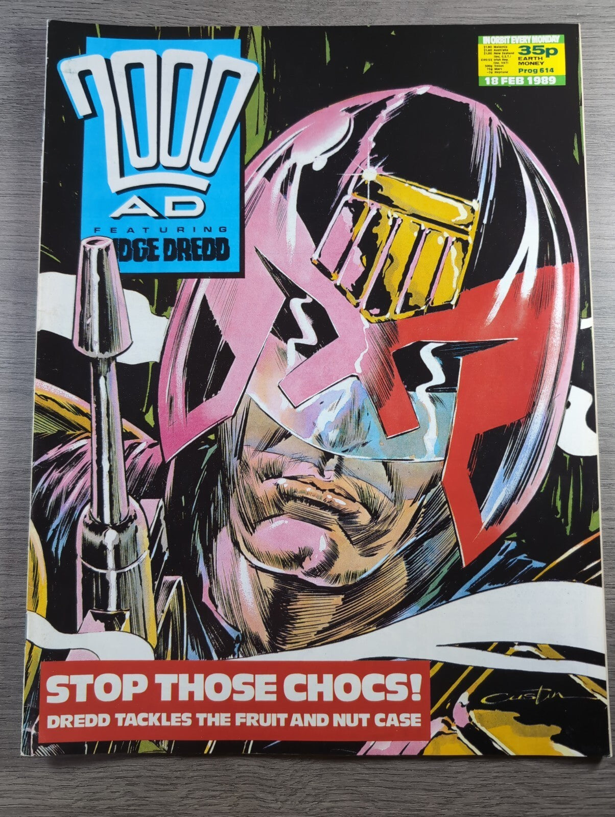 2000AD Prog 614 Featuring Judge Dread Comic 18th Feb 1989 Vintage Retro Comic