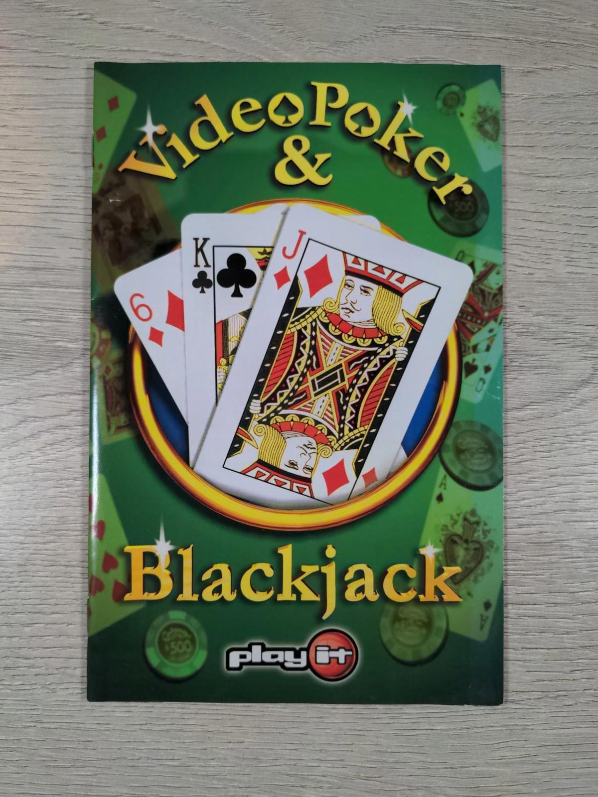 Video Poker & Blackjack Playstation 2 PS2 Game + Manual Tested & Working