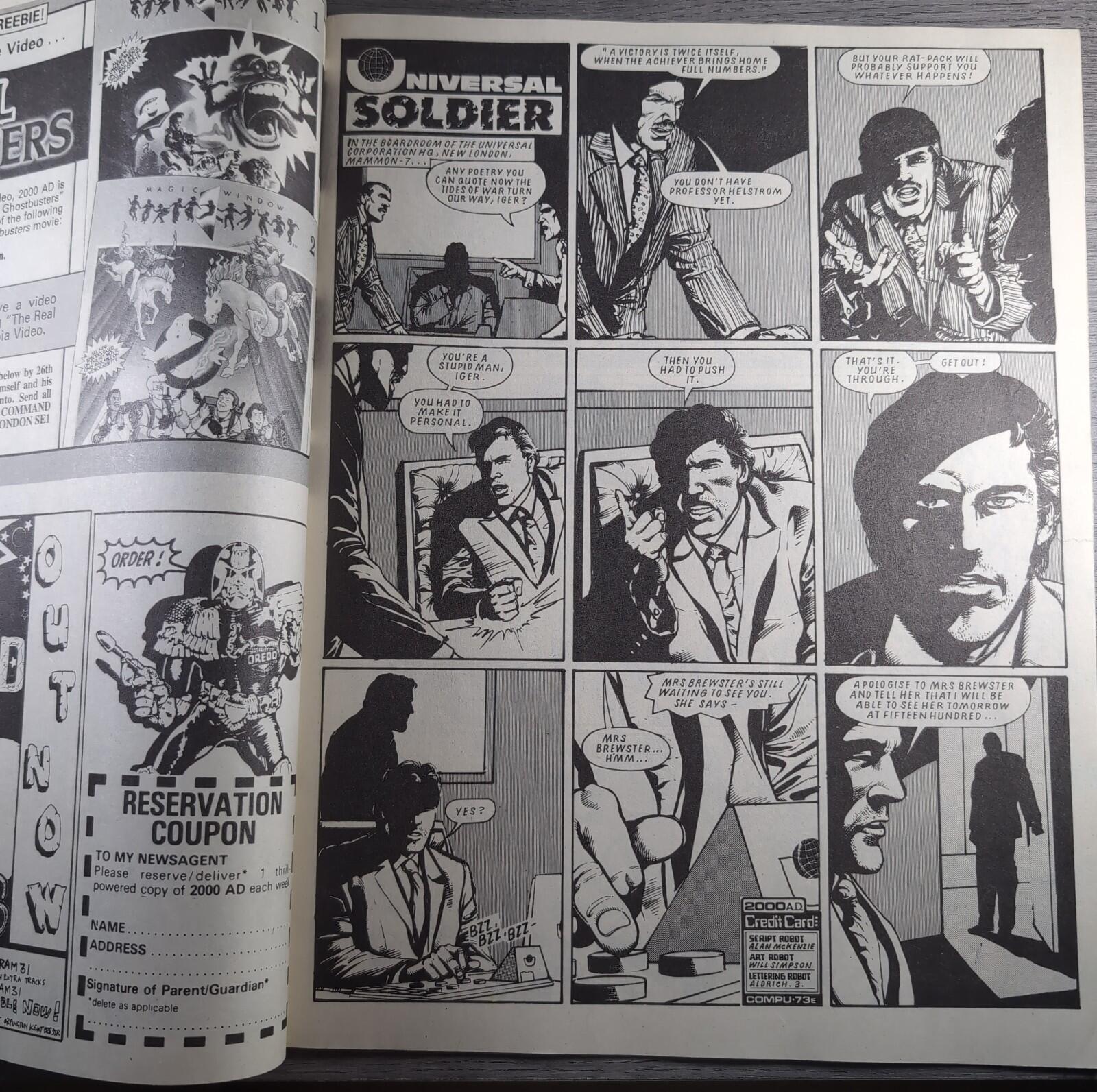 2000AD Prog 543 Featuring Judge Dredd 10th October 1987 Vintage Comic