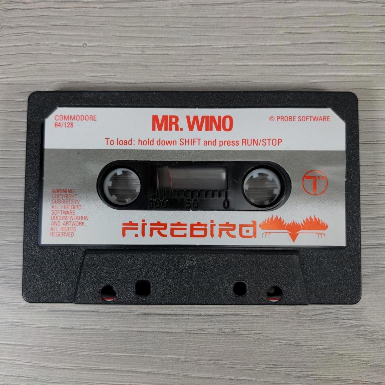Mr Wino Commodore 64 C64 Video Game Cassette Silverbird Tested & Working