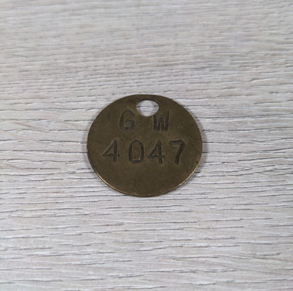 GW Gascoigne Wood No 4047 Brass Miners Pit Check Token