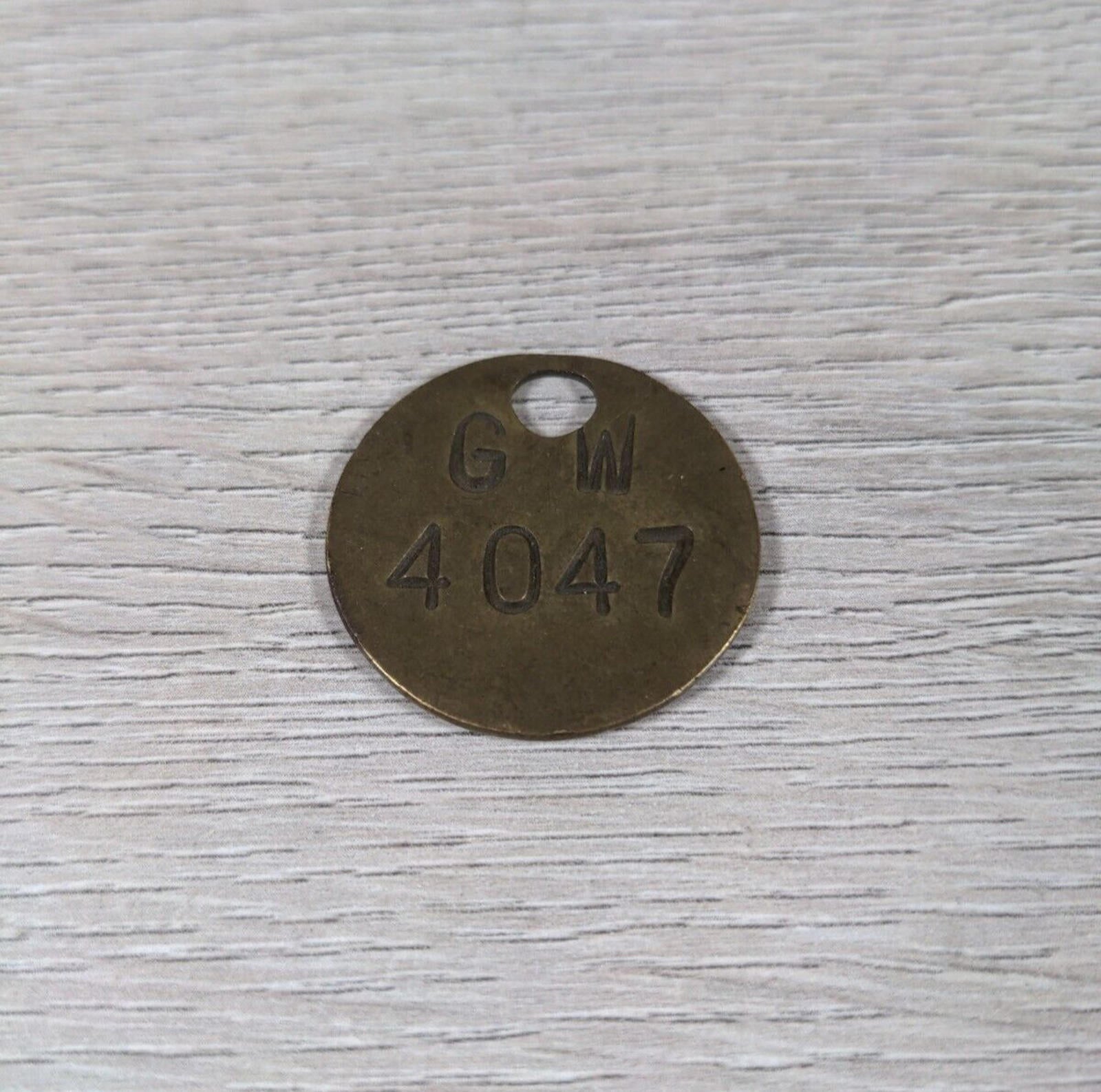 GW Gascoigne Wood No 4047 Brass Miners Pit Check Token