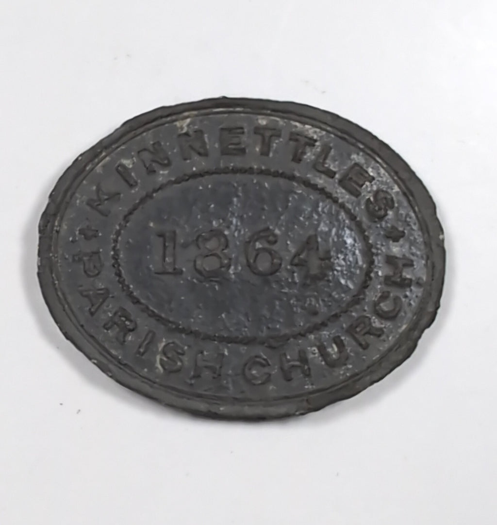 Kinnettles Parish Church 1 Table Token Year 1864 Victorian Era