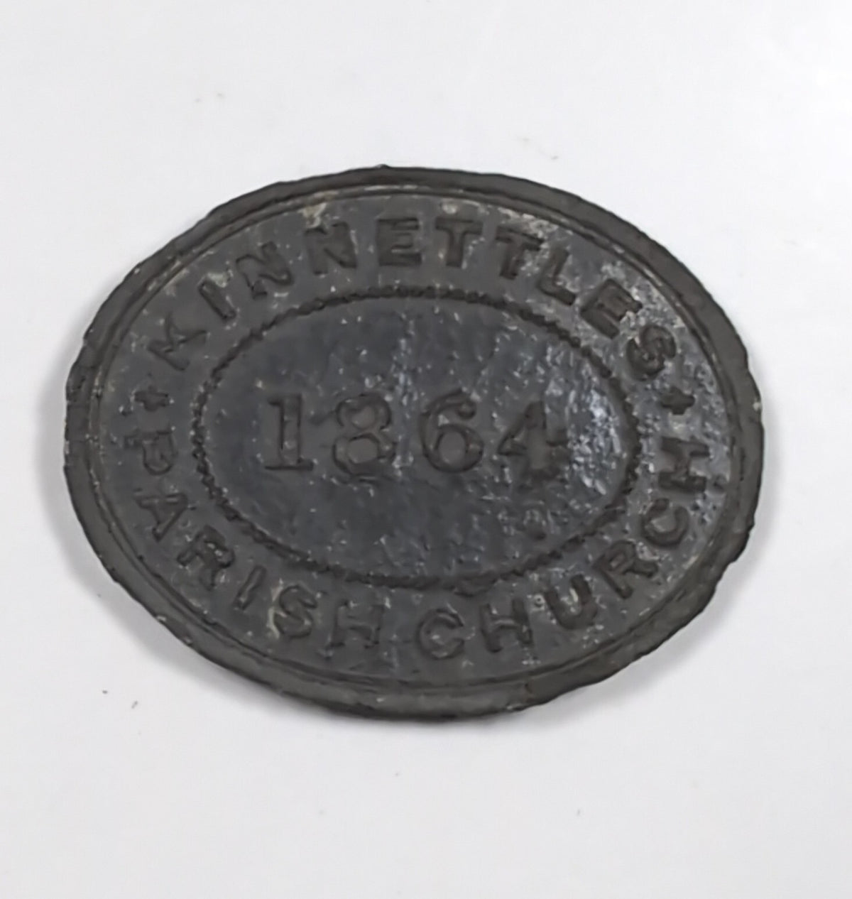 Kinnettles Parish Church 1 Table Token Year 1864 Victorian Era