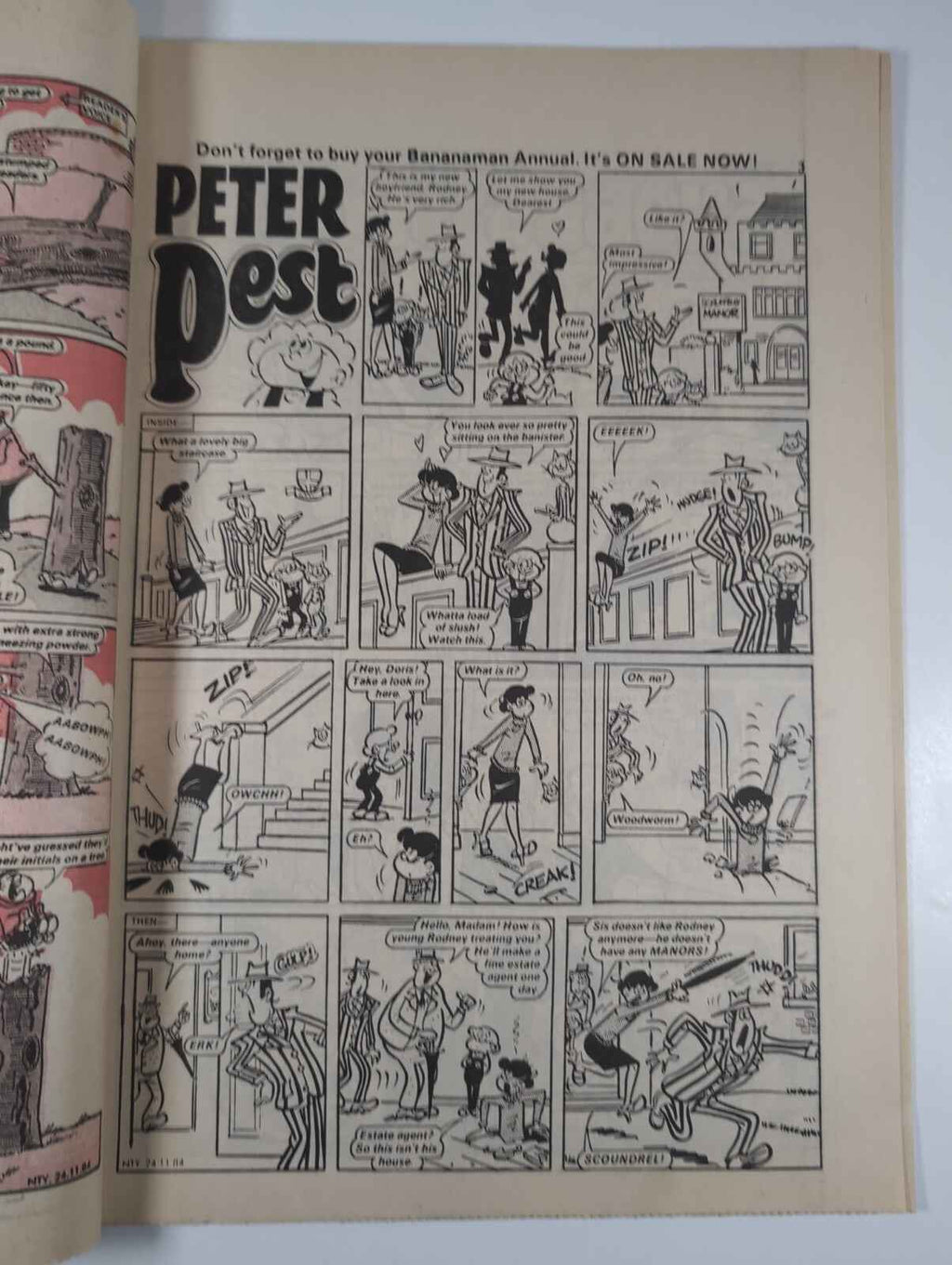 Nutty Comic Featuring Bananaman Issue No. 250 Nov 24th 1984 Vintage Retro Comic