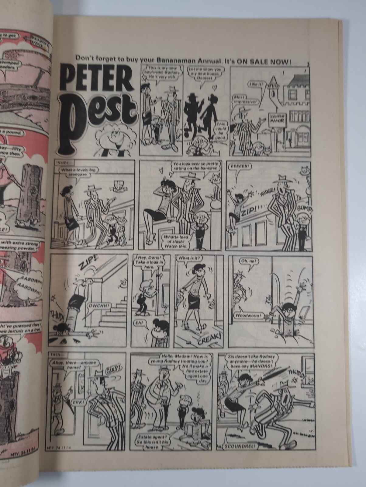 Nutty Comic Featuring Bananaman Issue No. 250 Nov 24th 1984 Vintage Retro Comic