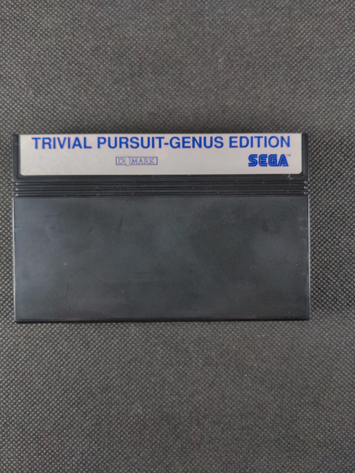 Trivial Pursuit  Genus Edition Sega Master System Domark Very Good Condition
