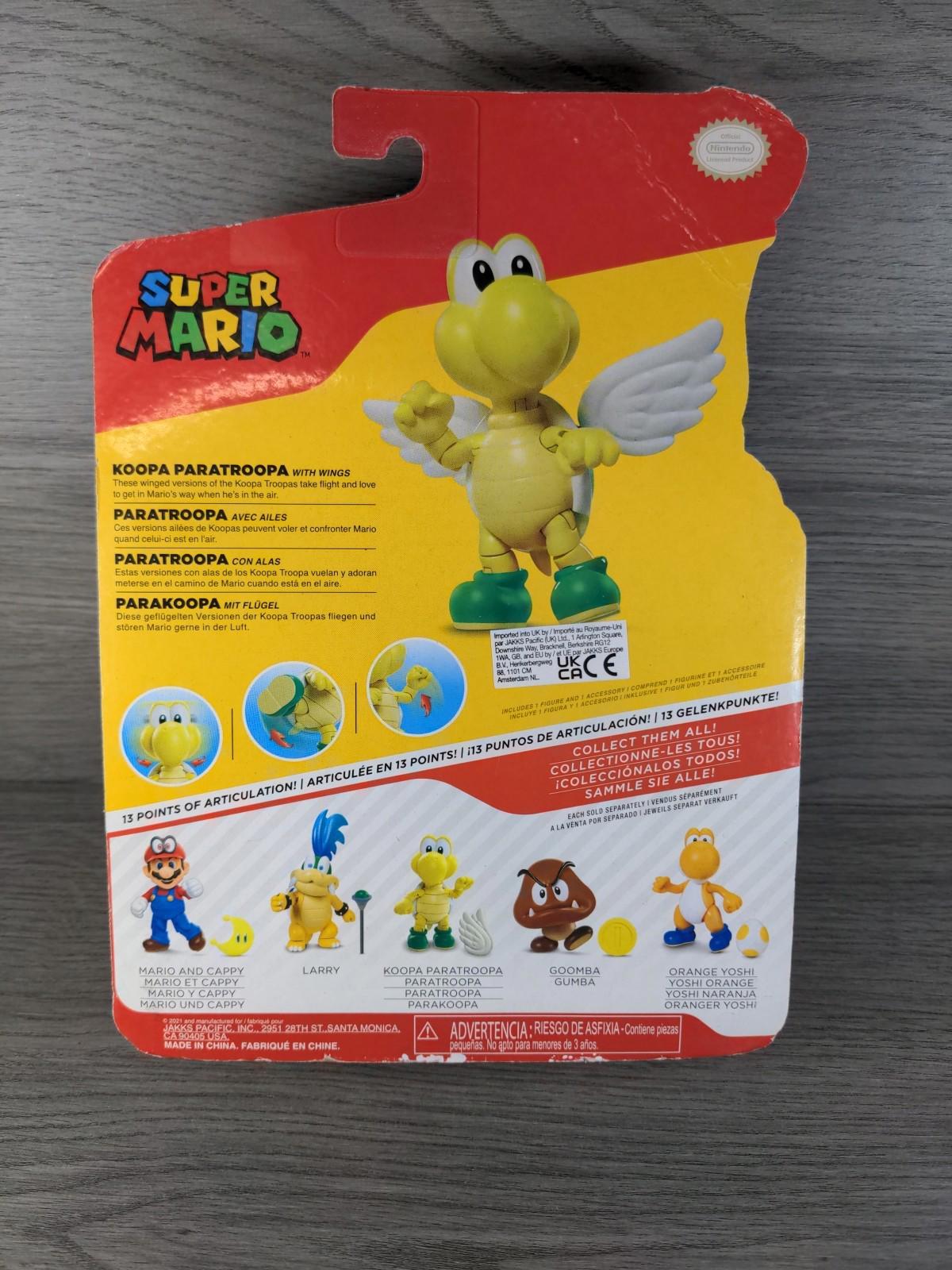 Super Mario Koopa Paratroopa Action Figure Jakks Pacific Factory Sealed Pack - Retrorama UK