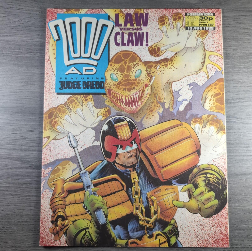 2000AD Prog 587 Featuring Judge Dredd 13th August 1988 Vintage Comic