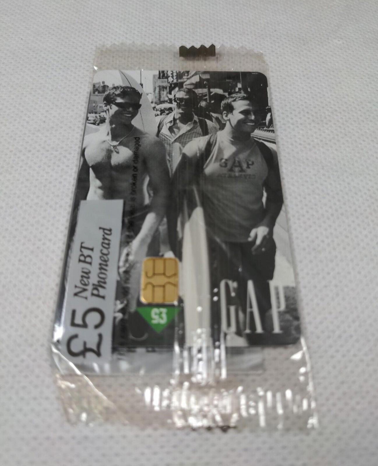 BT Phone Card GAP Store £5 Unused Vintage Chip Phonecard Unopened Sealed