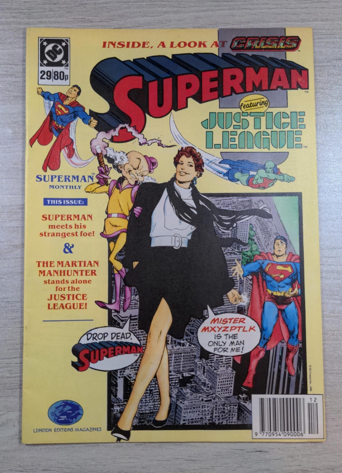 DC Comics Superman Featuring Justice  League Issue No #29 1989 Vintage Comic - Retrorama UK