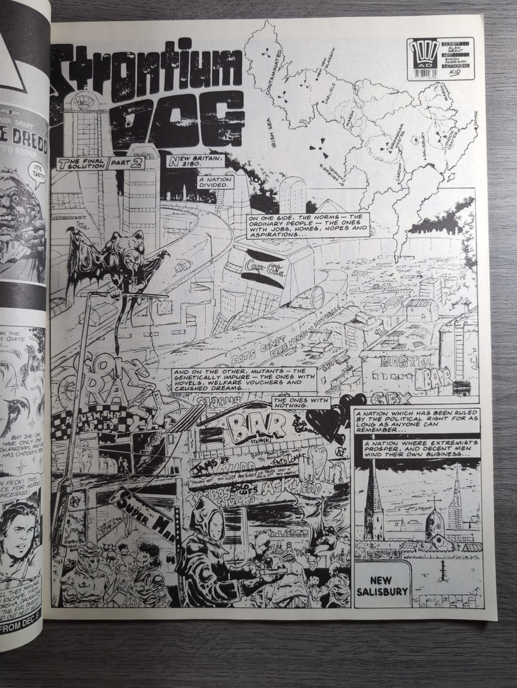 2000AD Prog 601 Featuring Judge Dread Comic 19th Nov 1988 Vintage Retro Comic