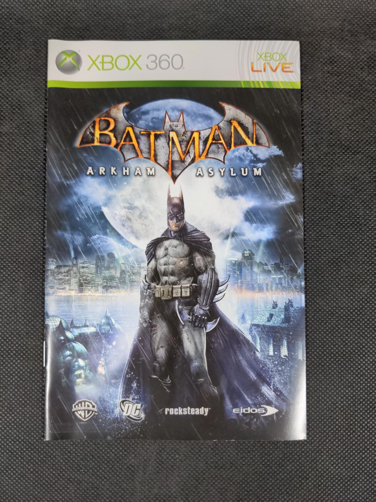 Batman Arkham Asylum Xbox 360 Game + Manual Tested & Working