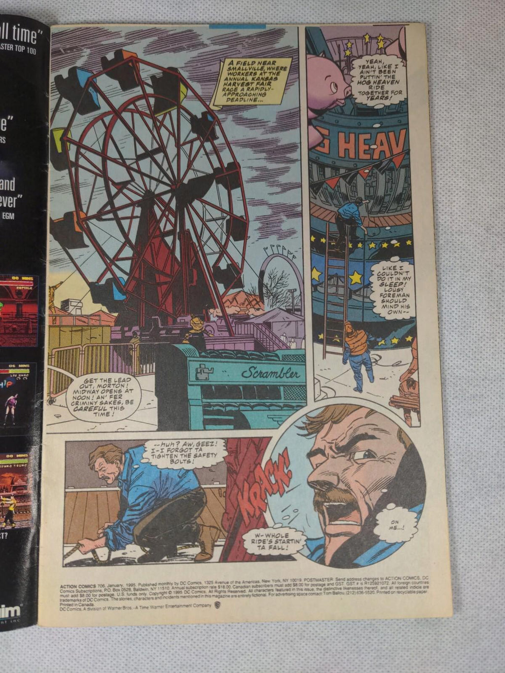 DC Comics Supergirl Action Comics Issue Number 706 January 1996 Vintage Comic - Retrorama UK