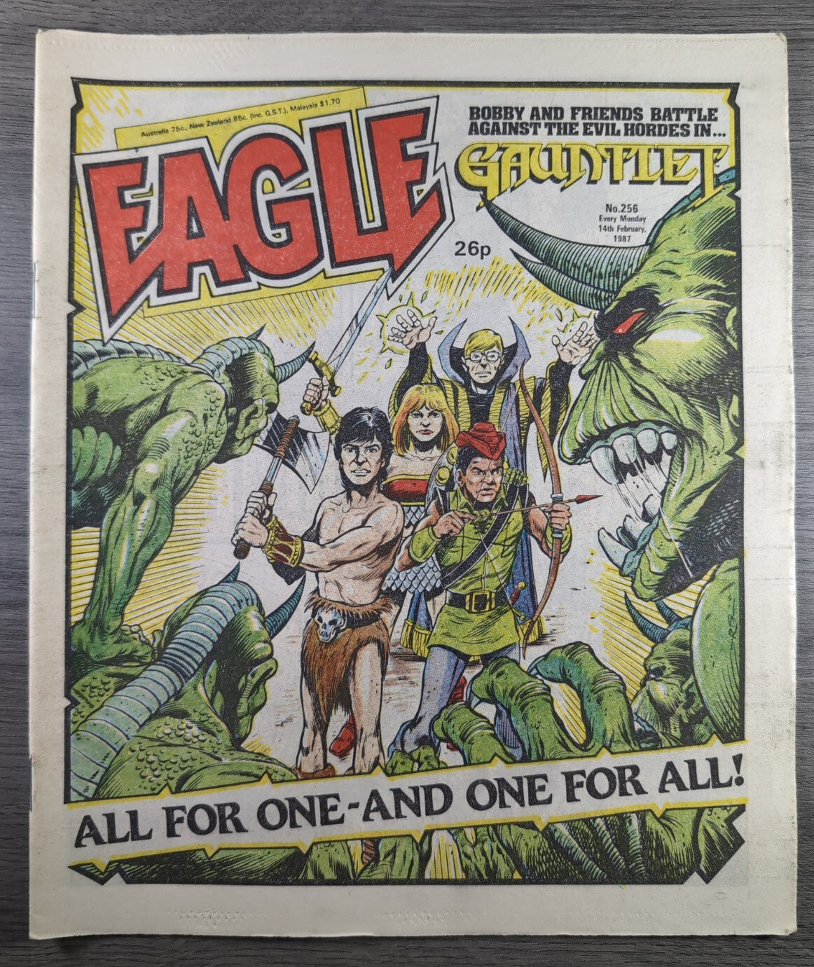 Eagle Comic Issue No. 256 14th Feb 1987 Vintage Retro UK Comic