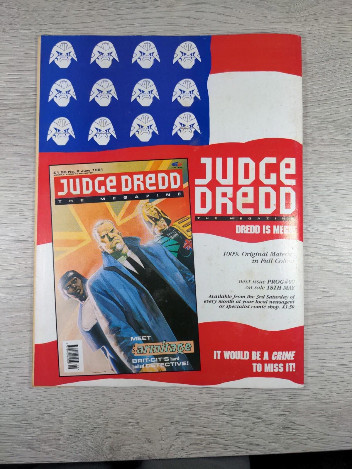 2000AD Featuring Judge Dredd Prog 732 May 1991 Vintage Comic