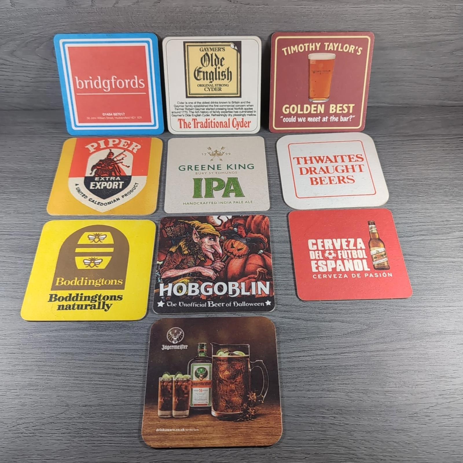 10 x Assorted Vintage Beer Mats Coasters  Pub Breweriana