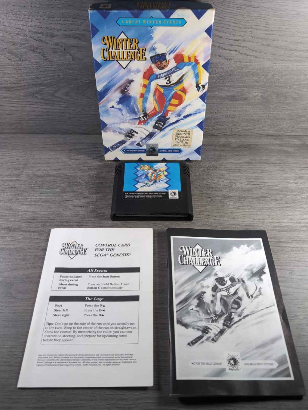 Winter ChallengeSega Mega Drive/Genisis Game Tested & Working Manual Included