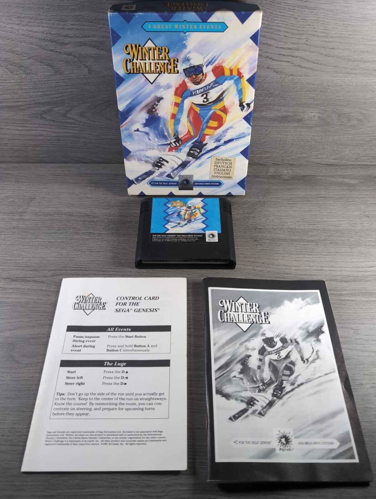 Winter ChallengeSega Mega Drive/Genisis Game Tested & Working Manual Included