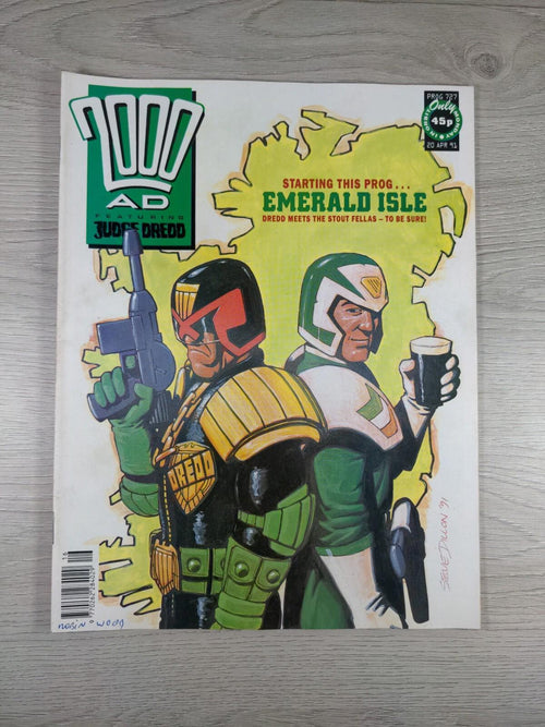 2000AD Featuring Judge Dredd Prog 727 April 1991 Vintage Comic - Retrorama UK