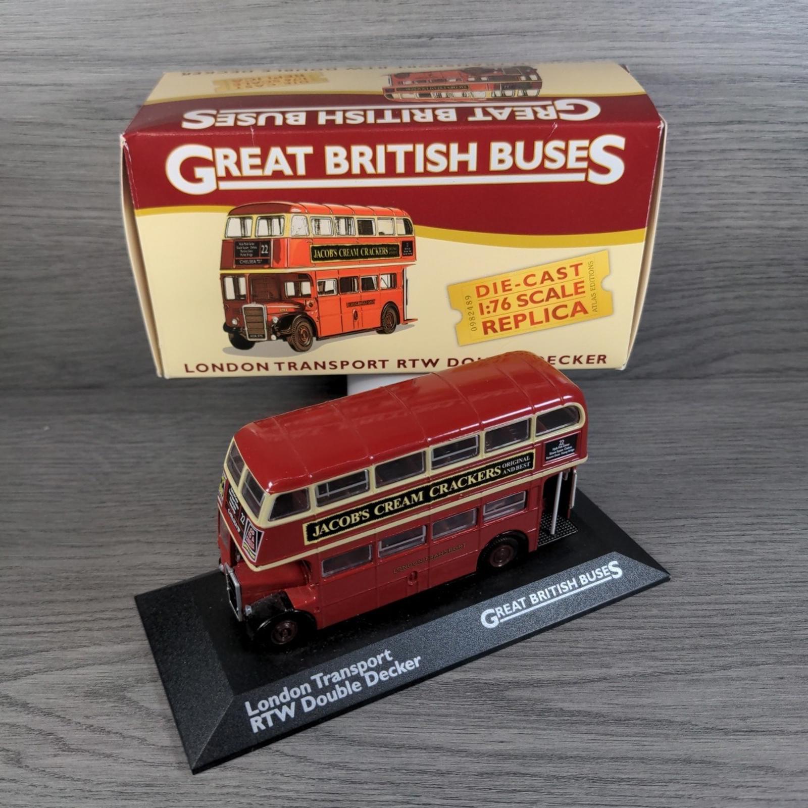 Atlas Editions London Transport RTW Double Decker Bus 1:76 Scale Die-Cast Model