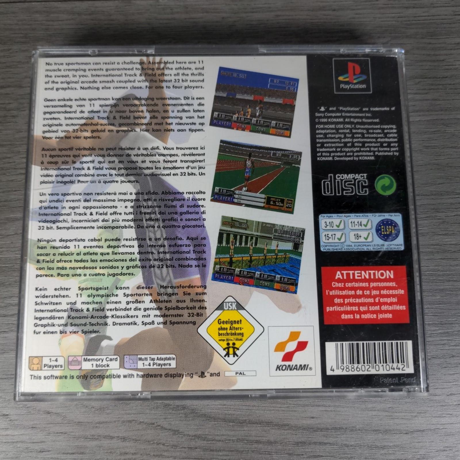 International Track & Field  Konami Playstation 1 PS1 Game Tested & Working VGC