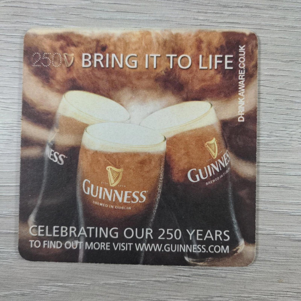 Guinness 4 x Vintage Beer Mats Pub Bar Coaster Breweriana - Retrorama UK