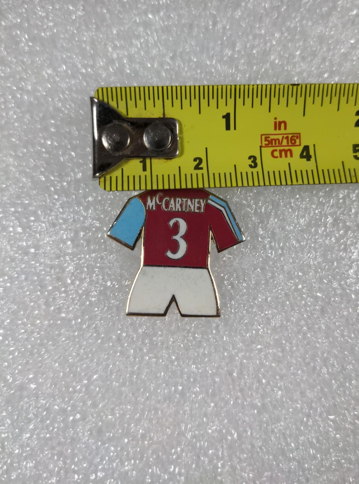 West Ham United  Football Club McCartney No3 Shirt Enamel Pin Badge - Retrorama UK
