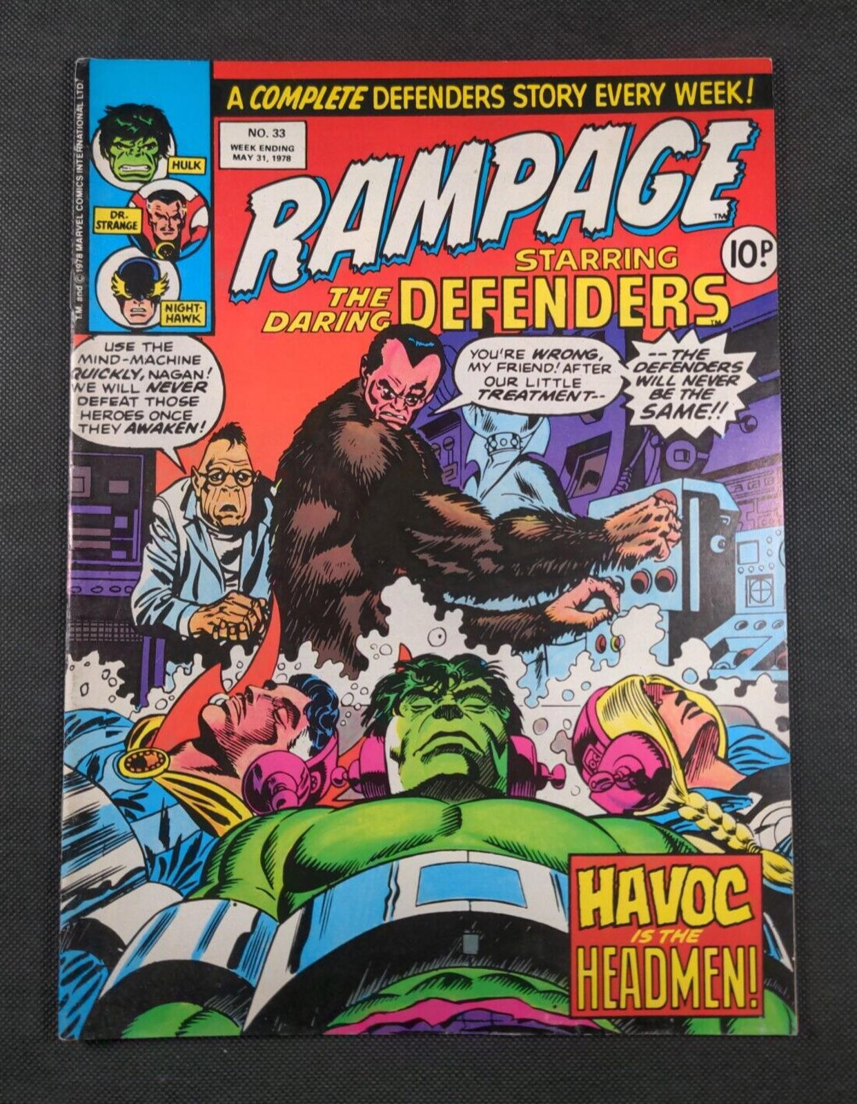 Marvel Comics: Rampage Starring The Daring Defenders Issue No 33 May 1978