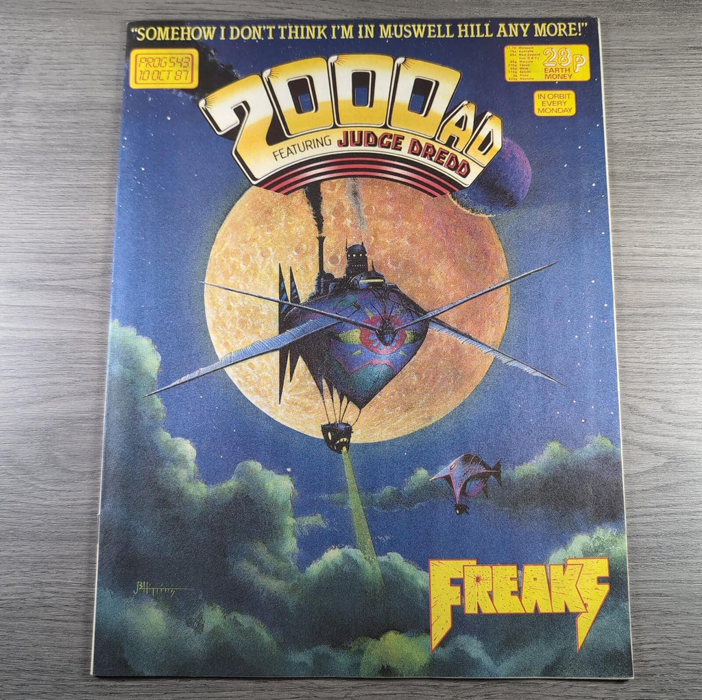 2000AD Prog 543 Featuring Judge Dredd 10th October 1987 Vintage Comic