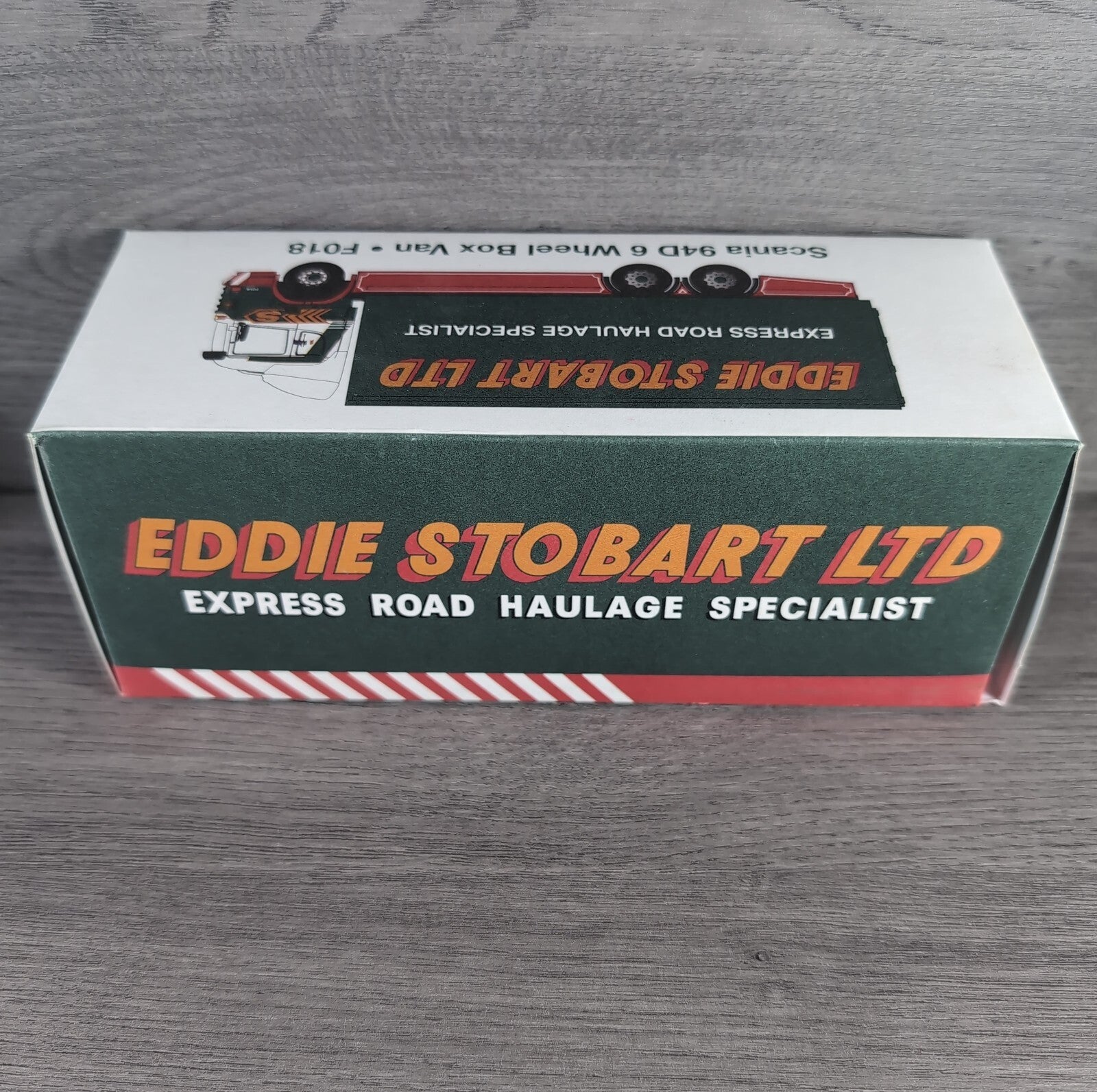Atlas Editions Eddie Stobart Scania 94D 6 Wheel Box Van F018 Die-Cast 1:76 Scale