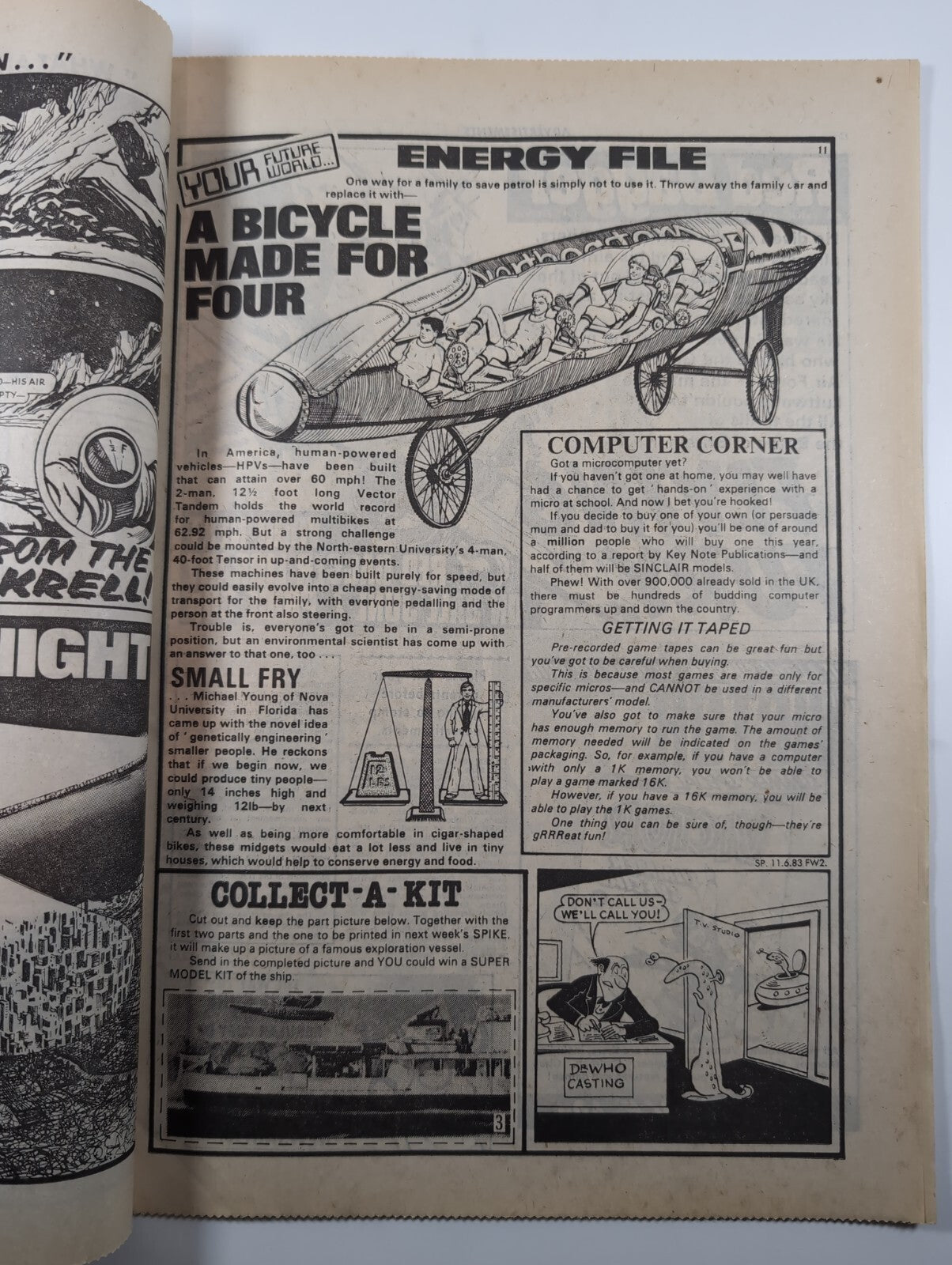 Spike Comic Issue No. 21 June 11th 1983 D.C Thomson Vintage Retro Comic