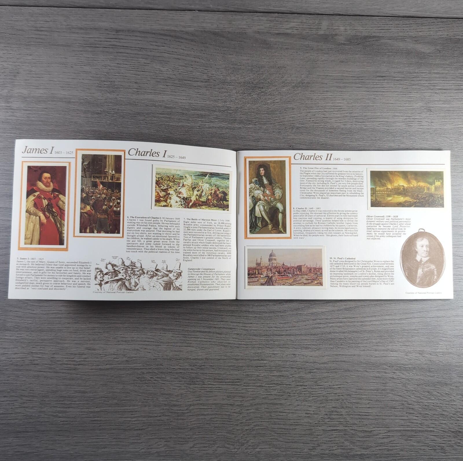 Brooke Bond Tea Picture Cards Album Queen Elizabeth I & II Complete Set