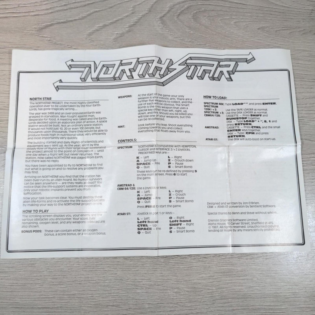 North Star ZX Spectrum 48/128K Game Cassette Gremlin Tested & Working - Retrorama UK